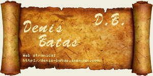Denis Batas vizit kartica